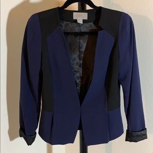 H&M Colorblock Peplum Blazer